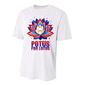 Lotus For Potus Kamala Harris 2024 President Trend Election Raglan Baseball Performance Sprint T-Shirt