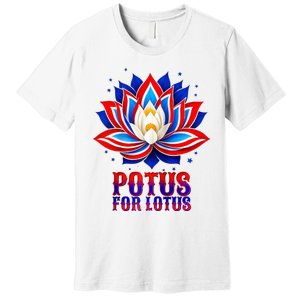 Lotus For Potus Kamala Harris 2024 President Trend Election Raglan Baseball Premium T-Shirt