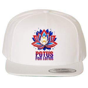 Lotus For Potus Kamala Harris 2024 President Trend Election Raglan Baseball Wool Snapback Cap