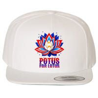 Lotus For Potus Kamala Harris 2024 President Trend Election Raglan Baseball Wool Snapback Cap