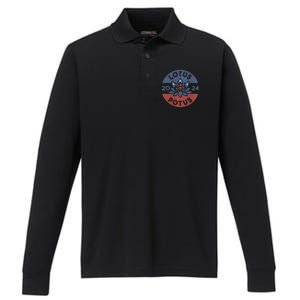 Lotus For Potus Kamala Harris 2024 Presidential Campaign Performance Long Sleeve Polo