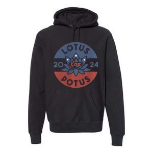 Lotus For Potus Kamala Harris 2024 Presidential Campaign Premium Hoodie