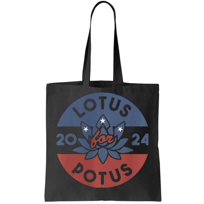 Lotus For Potus Kamala Harris 2024 Presidential Campaign Tote Bag