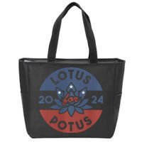 Lotus For Potus Kamala Harris 2024 Presidential Campaign Zip Tote Bag