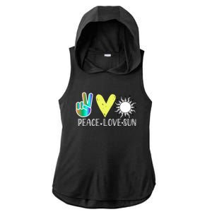 Love Flower Peace Sunshine Love Water Sun Gift Ladies PosiCharge Tri-Blend Wicking Draft Hoodie Tank