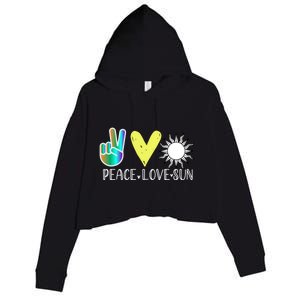 Love Flower Peace Sunshine Love Water Sun Gift Crop Fleece Hoodie