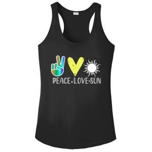 Love Flower Peace Sunshine Love Water Sun Gift Ladies PosiCharge Competitor Racerback Tank