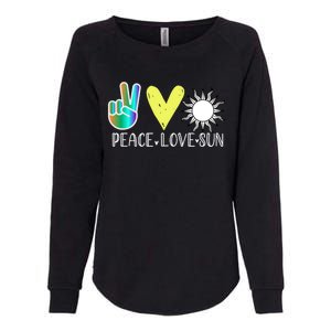 Love Flower Peace Sunshine Love Water Sun Gift Womens California Wash Sweatshirt