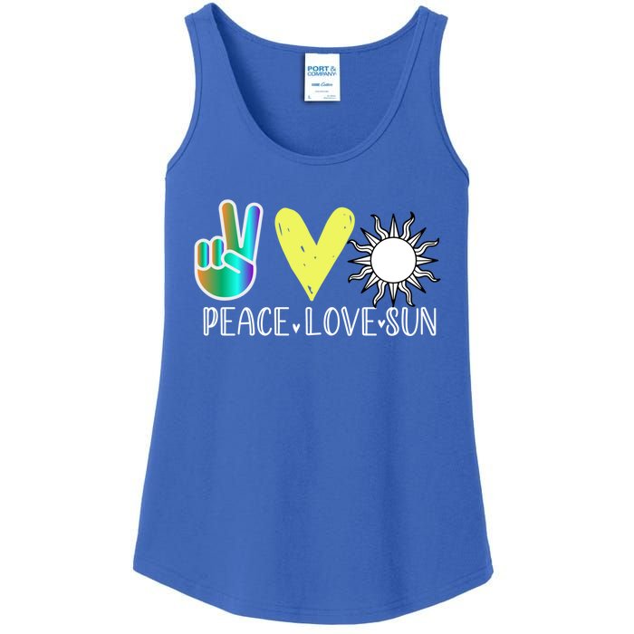 Love Flower Peace Sunshine Love Water Sun Gift Ladies Essential Tank