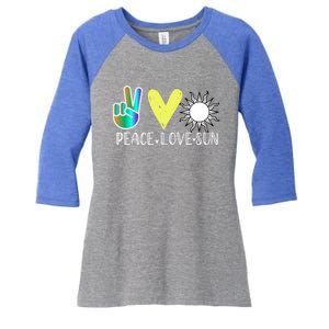 Love Flower Peace Sunshine Love Water Sun Gift Women's Tri-Blend 3/4-Sleeve Raglan Shirt