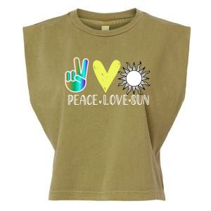 Love Flower Peace Sunshine Love Water Sun Gift Garment-Dyed Women's Muscle Tee