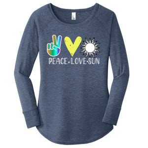 Love Flower Peace Sunshine Love Water Sun Gift Women's Perfect Tri Tunic Long Sleeve Shirt