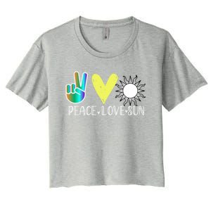 Love Flower Peace Sunshine Love Water Sun Gift Women's Crop Top Tee