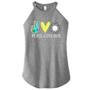 Love Flower Peace Sunshine Love Water Sun Gift Women's Perfect Tri Rocker Tank