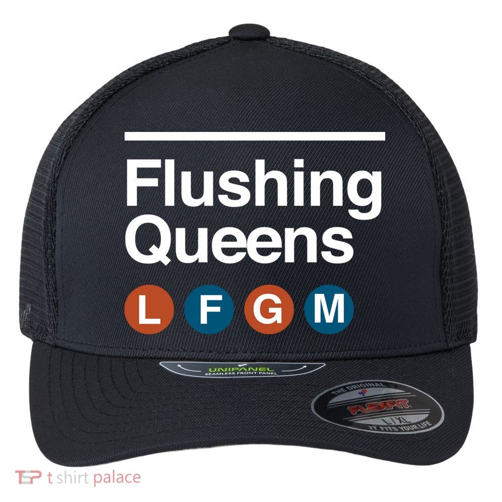 LFGM Flushing Queens Flexfit Unipanel Trucker Cap