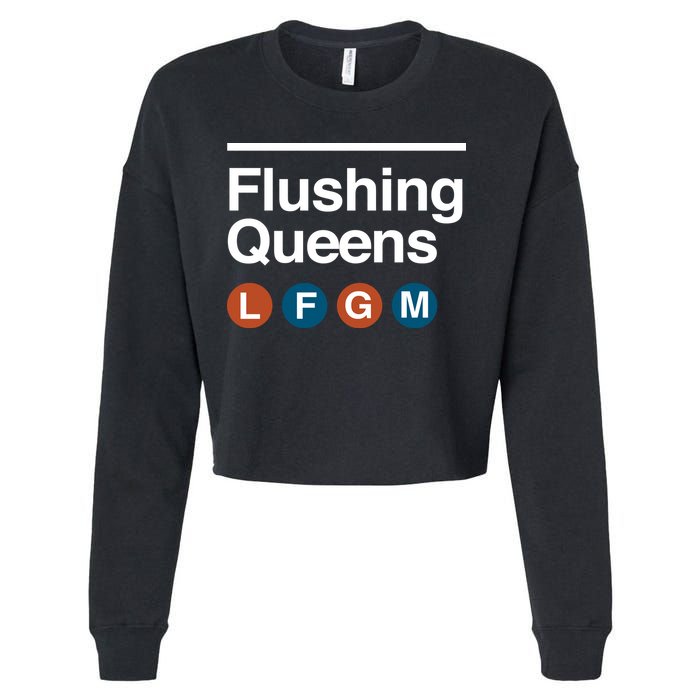 LFGM Flushing Queens Cropped Pullover Crew