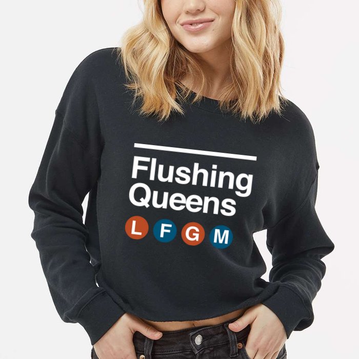 LFGM Flushing Queens Cropped Pullover Crew