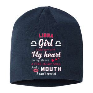 Libra Funny Quote With Zodiac Sign Birthday Gift Sustainable Beanie