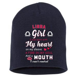 Libra Funny Quote With Zodiac Sign Birthday Gift Short Acrylic Beanie