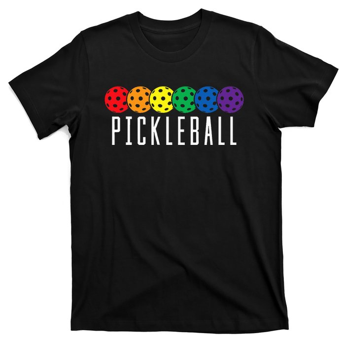 Lgbt Flag Rainbow Pickleball Balls G.Ay Lesbian T-Shirt