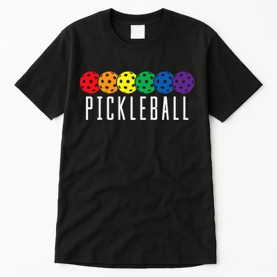 Lgbt Flag Rainbow Pickleball Balls G.Ay Lesbian Tall T-Shirt