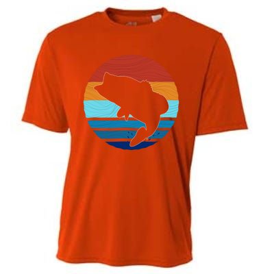 Largemounth Fish Retro Style Vintage Gift Cooling Performance Crew T-Shirt