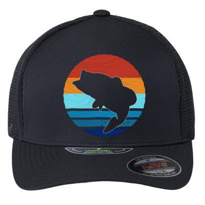 Largemounth Fish Retro Style Vintage Gift Flexfit Unipanel Trucker Cap