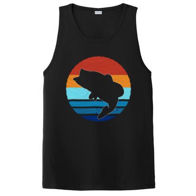 Largemounth Fish Retro Style Vintage Gift PosiCharge Competitor Tank