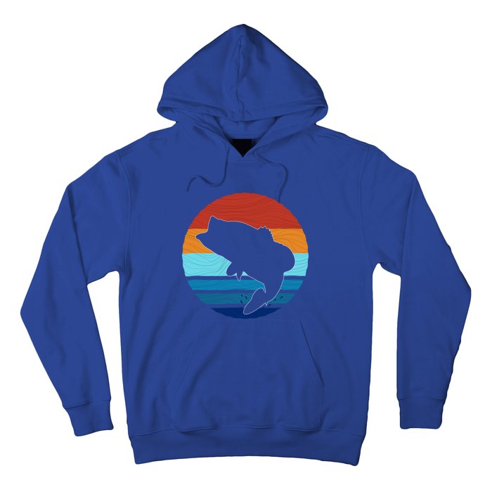 Largemounth Fish Retro Style Vintage Gift Hoodie