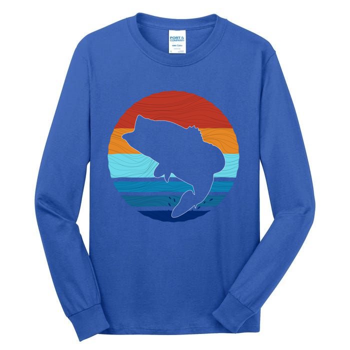 Largemounth Fish Retro Style Vintage Gift Tall Long Sleeve T-Shirt