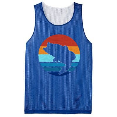 Largemounth Fish Retro Style Vintage Gift Mesh Reversible Basketball Jersey Tank