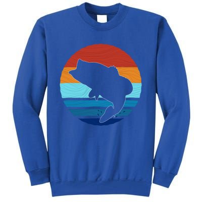 Largemounth Fish Retro Style Vintage Gift Tall Sweatshirt