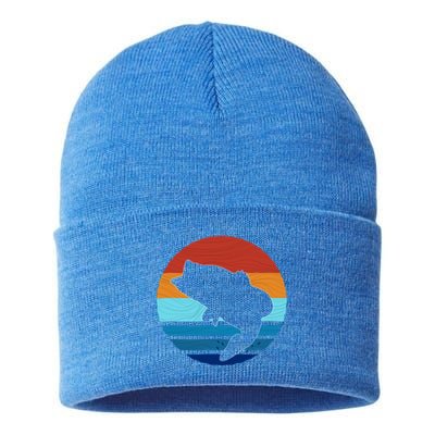 Largemounth Fish Retro Style Vintage Gift Sustainable Knit Beanie