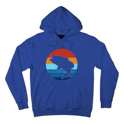 Largemounth Fish Retro Style Vintage Gift Tall Hoodie