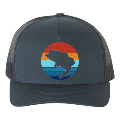 Largemounth Fish Retro Style Vintage Gift Yupoong Adult 5-Panel Trucker Hat