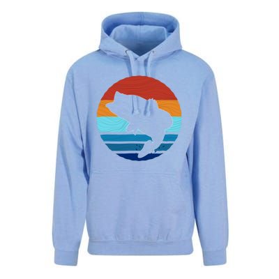 Largemounth Fish Retro Style Vintage Gift Unisex Surf Hoodie