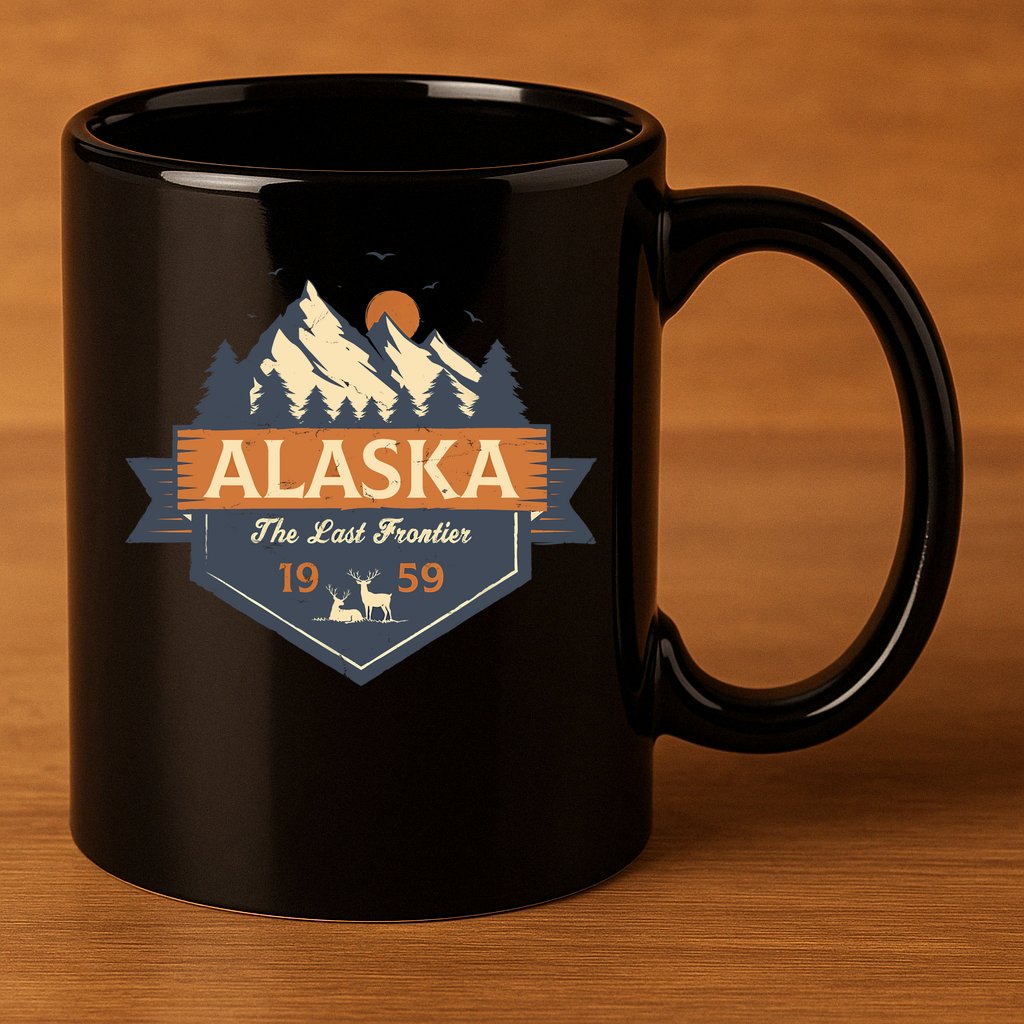 Last Frontier Retro Alaska 11oz C Handle Ceramic Mug