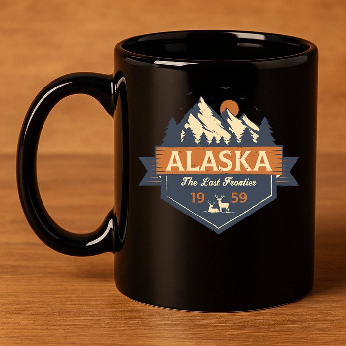 Last Frontier Retro Alaska 11oz C Handle Ceramic Mug