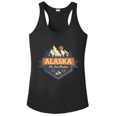 Last Frontier Retro Alaska Ladies PosiCharge Competitor Racerback Tank