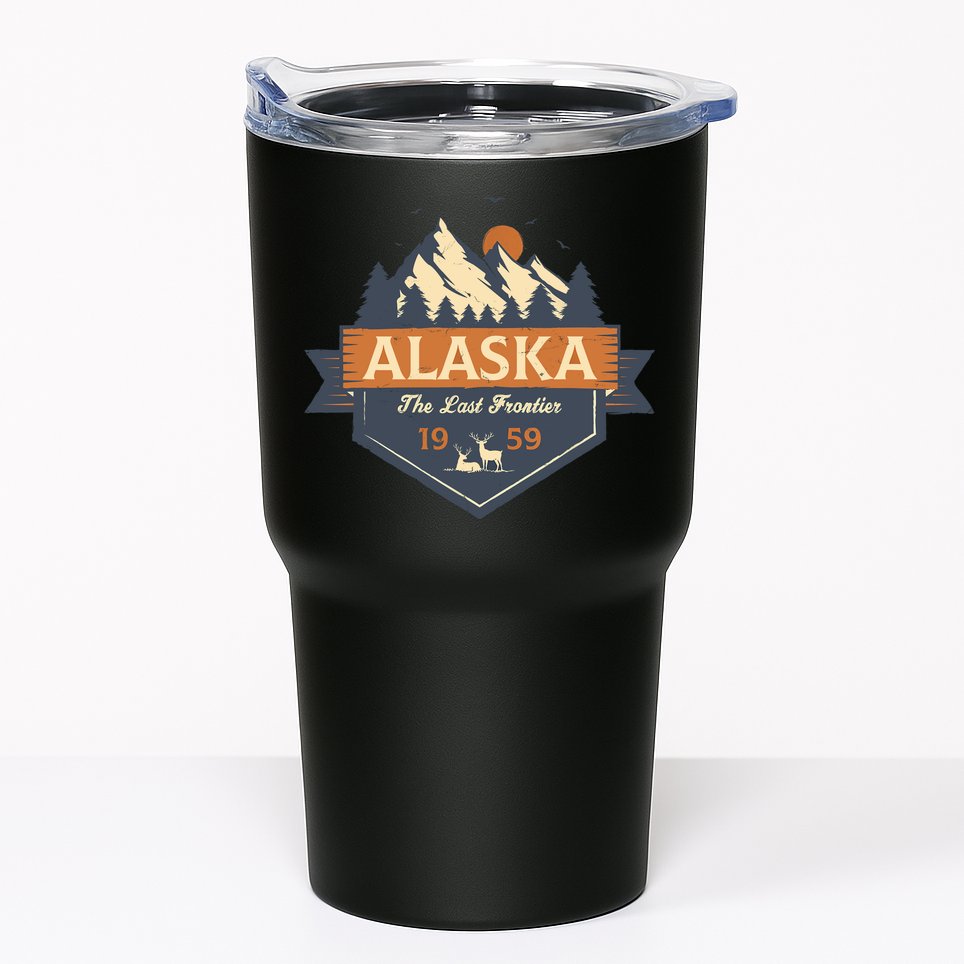 Last Frontier Retro Alaska Tumbler