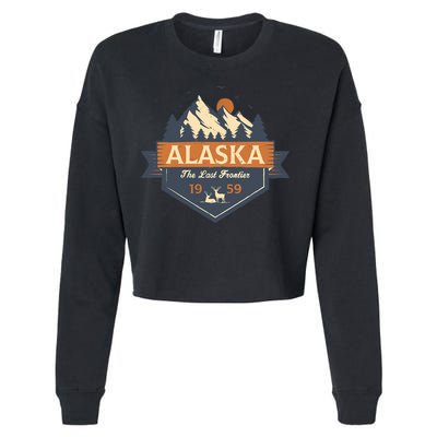 Last Frontier Retro Alaska Cropped Pullover Crew