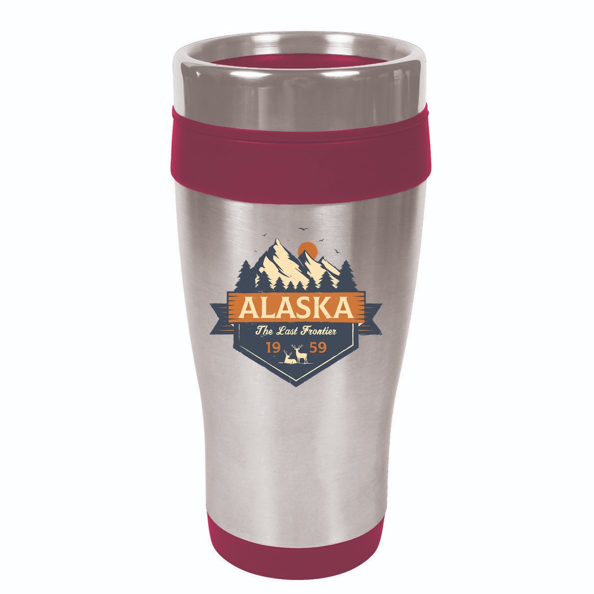 Last Frontier Retro Alaska 16oz Travel Tumbler