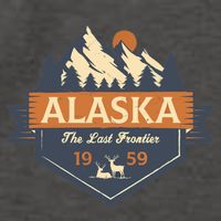 Last Frontier Retro Alaska Vector Backpack