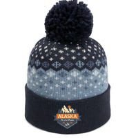 Last Frontier Retro Alaska The Baniff Cuffed Pom Beanie