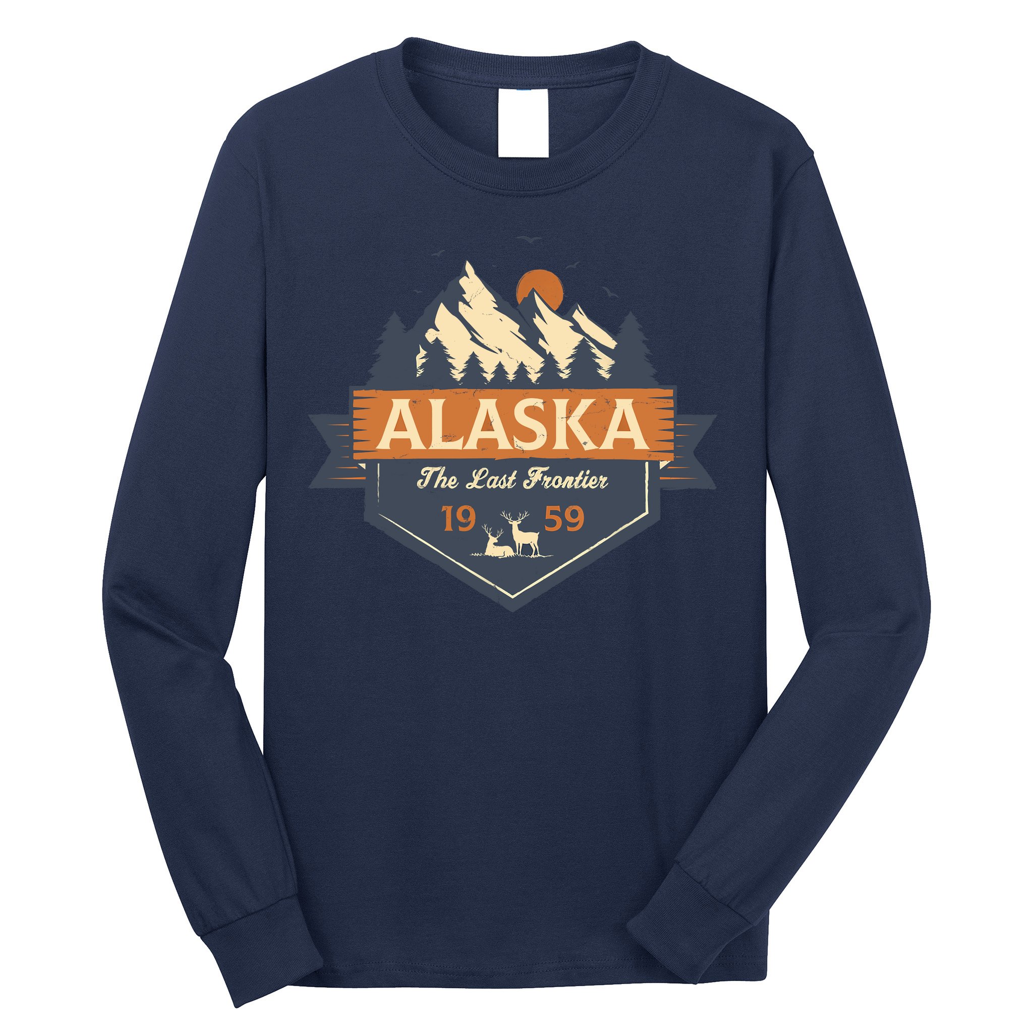 Last Frontier Retro Alaska Long Sleeve Shirt