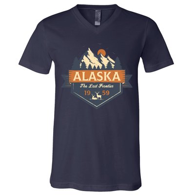 Last Frontier Retro Alaska V-Neck T-Shirt