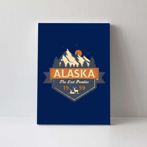 Last Frontier Retro Alaska Canvas