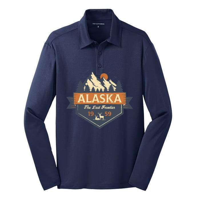 Last Frontier Retro Alaska Silk Touch Performance Long Sleeve Polo