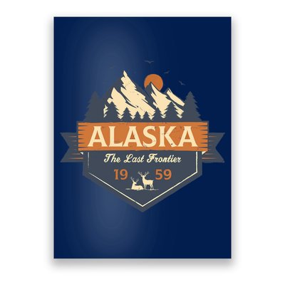 Last Frontier Retro Alaska Poster