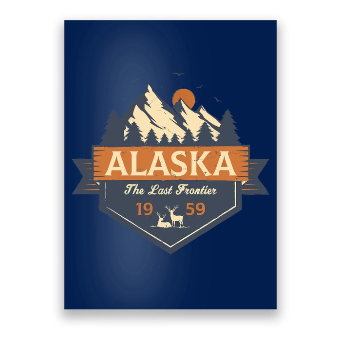 Last Frontier Retro Alaska Poster
